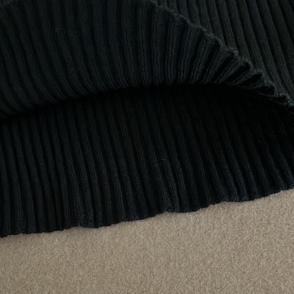 EILEEN FISHER NWT Black Merino Wool Crepe Ribbed Pencil K/L Skirt -size XXS - Picture 11 of 11